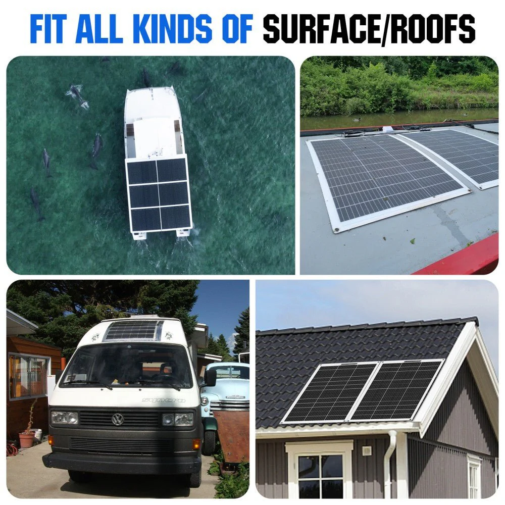 130W 12V Flexible Mono Solar Panel - Image 7