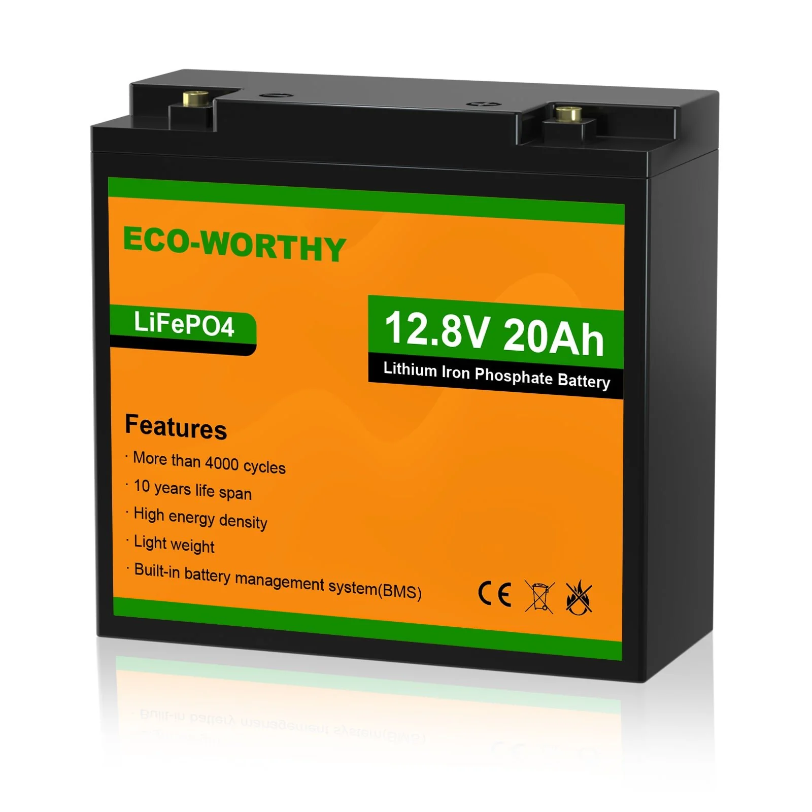 B2B-LiFePO4 12V 10Ah Lithium Iron Phosphate Battery - Image 3