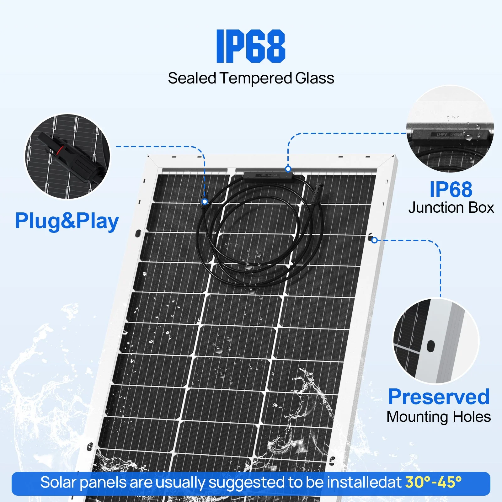Bifacial 100W 12V Monocrystalline Solar Panel - Image 7