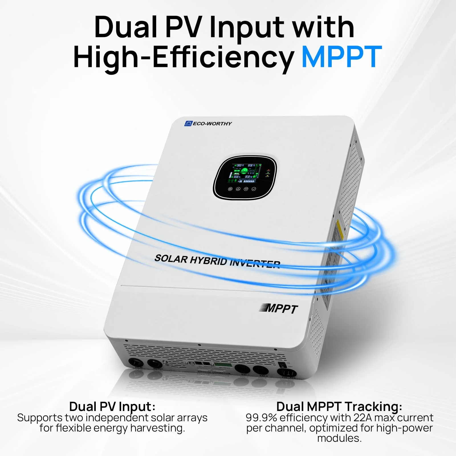 ECO-WORTHY 10KW Off-grid Inverter 48V 120V/240V Split Phase All-In-One Inverter | UL 1741 - Image 3