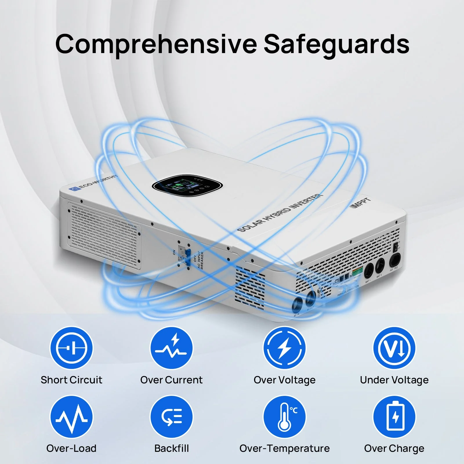 ECO-WORTHY 10KW Off-grid Inverter 48V 120V/240V Split Phase All-In-One Inverter | UL 1741 - Image 4
