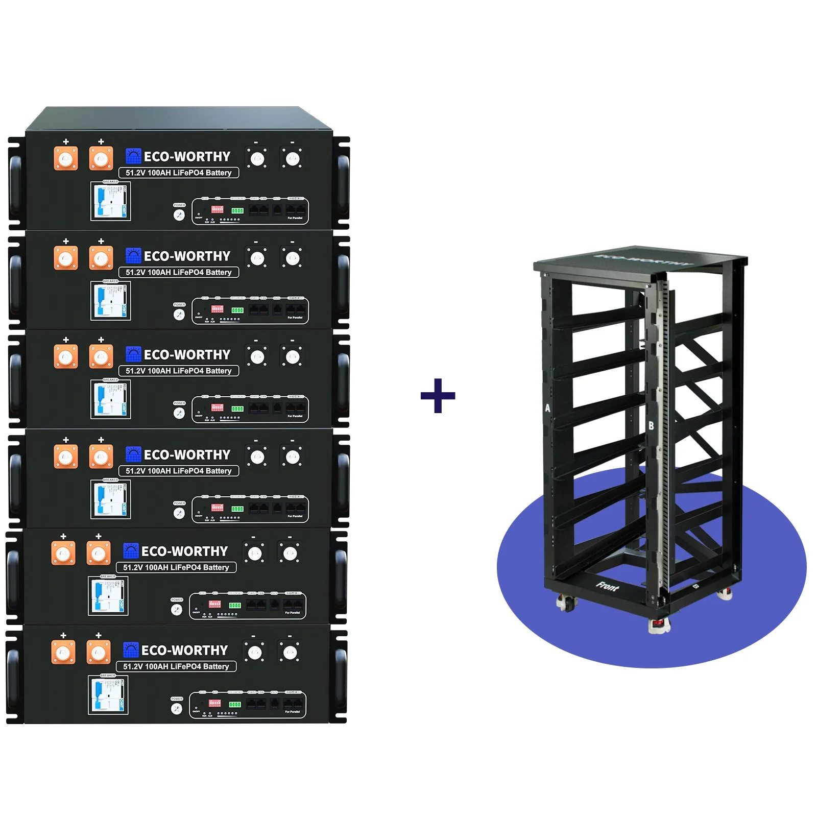 ECO-WORTHY 48V 100Ah Server Rack Battery | 5.12kWh V3 Lithium Battery | UL1973 | UL9540A | CEC - Image 14