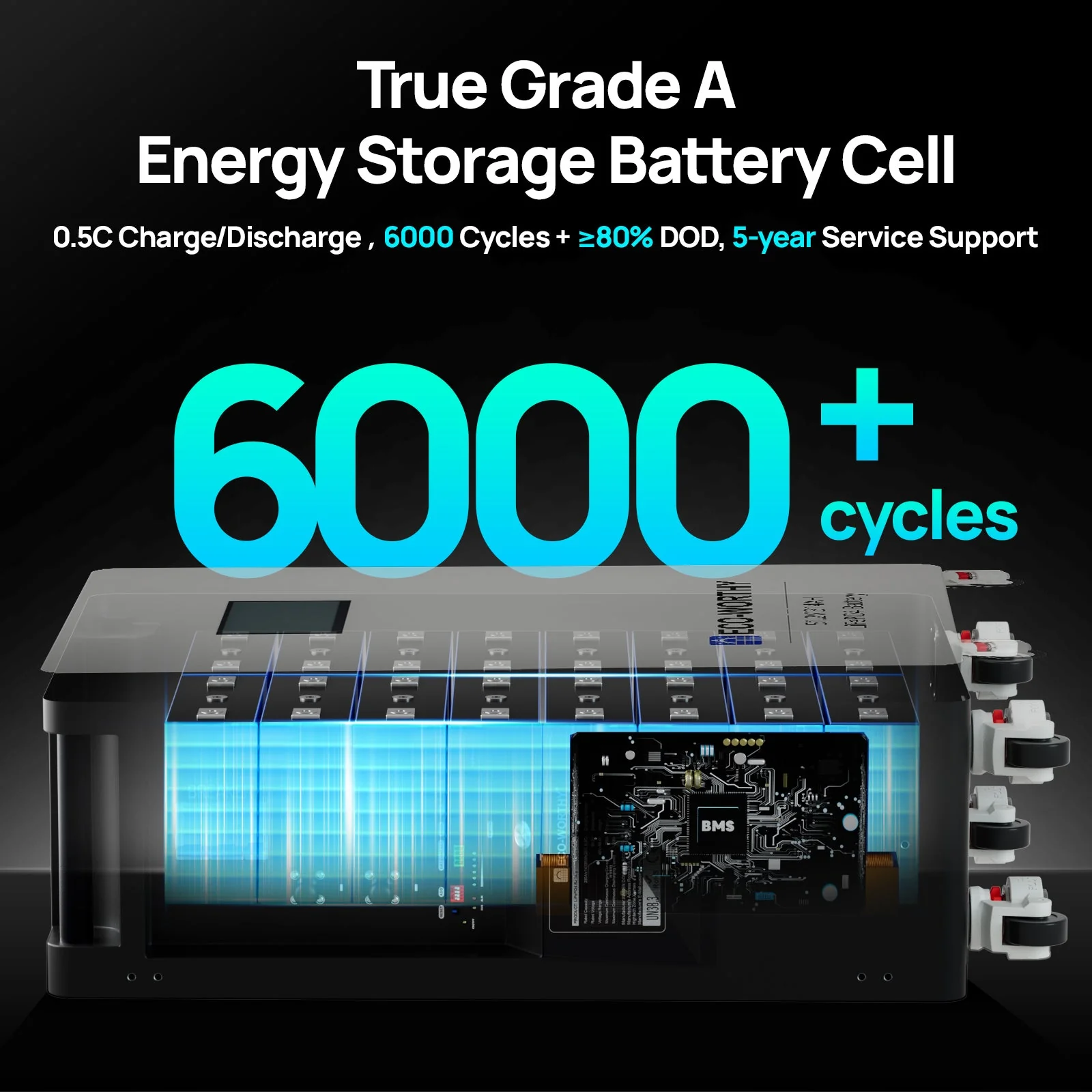 ECO-WORTHY Home Backup Power 16.08KWh 51.2V 314Ah Battery+10kW 48V Off Grid Inverter - Image 10